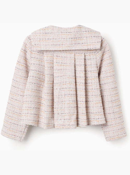 Giacca in tweed con collar da marinaio e pieghe - Kiabi