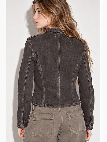 Giacca in twill con bottoni hiccup