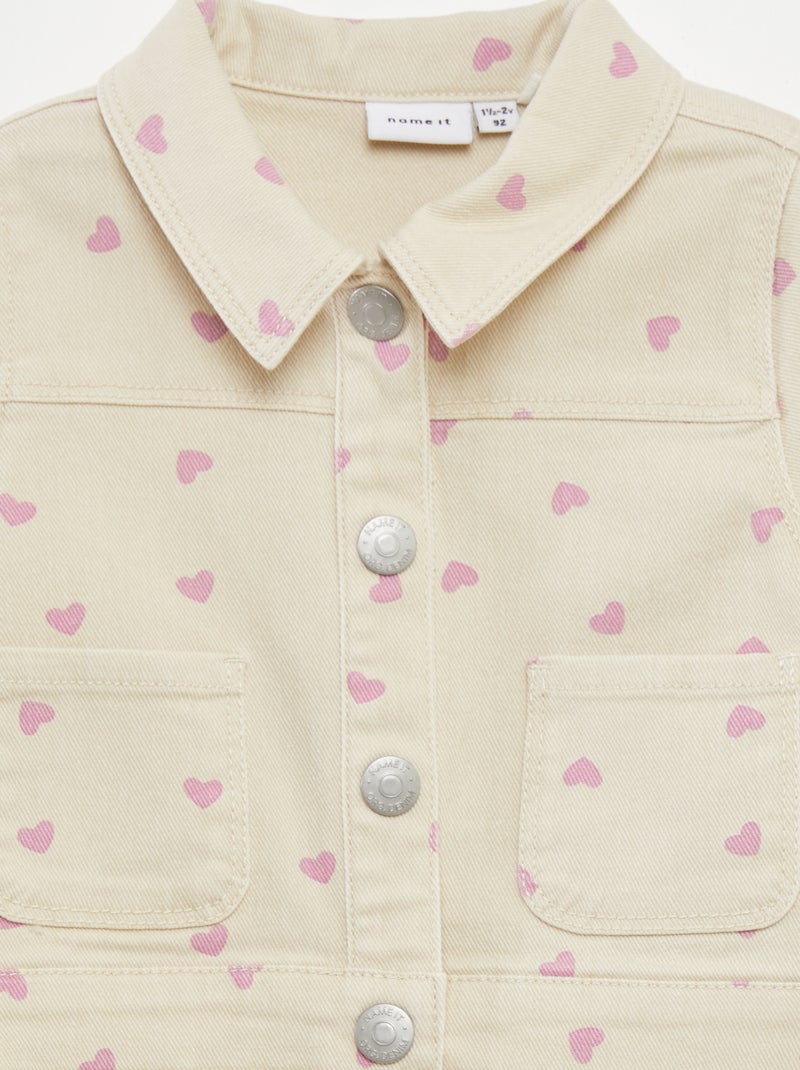 Giacca in twill con motivo - 'Name it' BEIGE - Kiabi