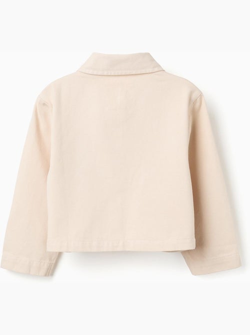 Giacca in twill con ricamo a punto croce - Kiabi