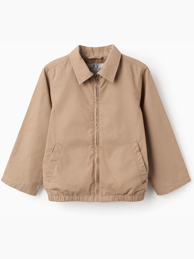 Giacca in twill di cotone con tasche Beige scuro - Kiabi