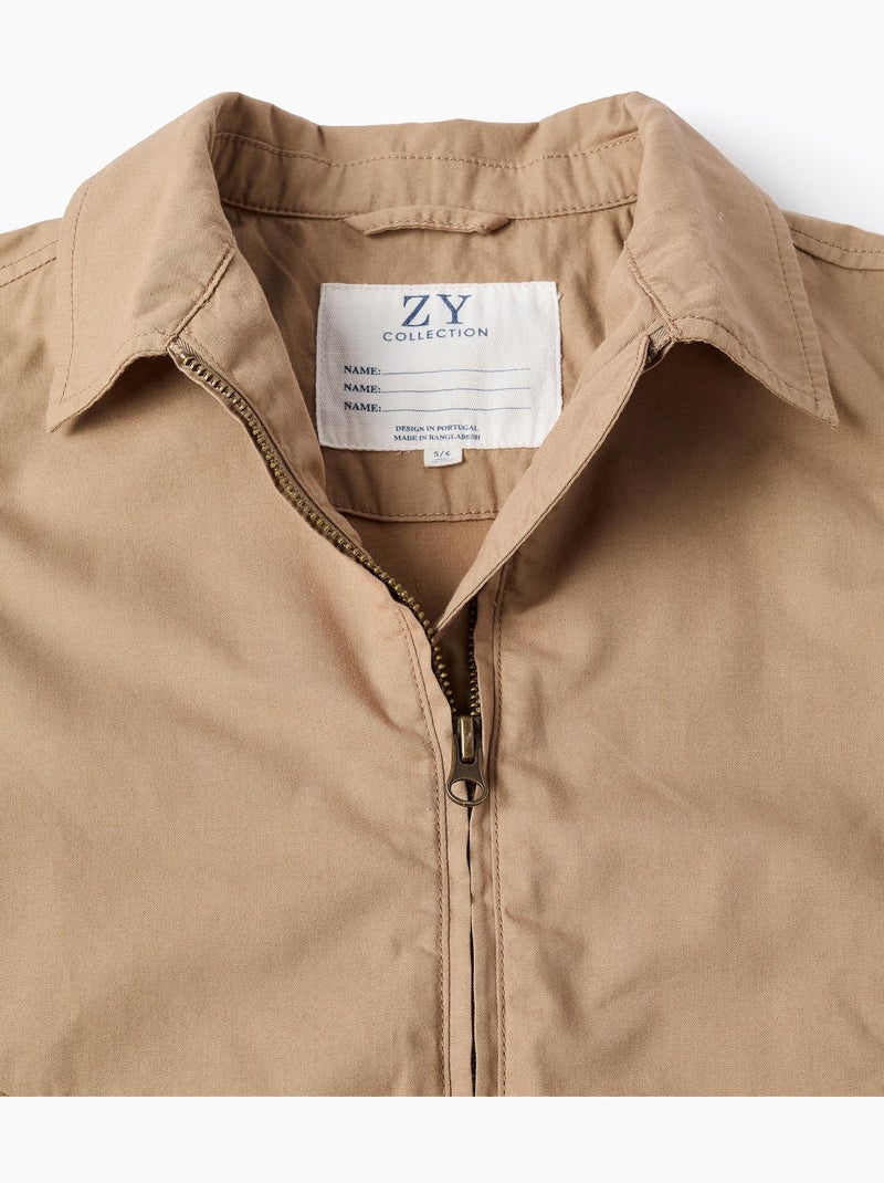 Giacca in twill di cotone con tasche Beige scuro - Kiabi
