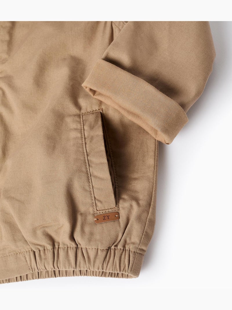 Giacca in twill di cotone con tasche Beige scuro - Kiabi