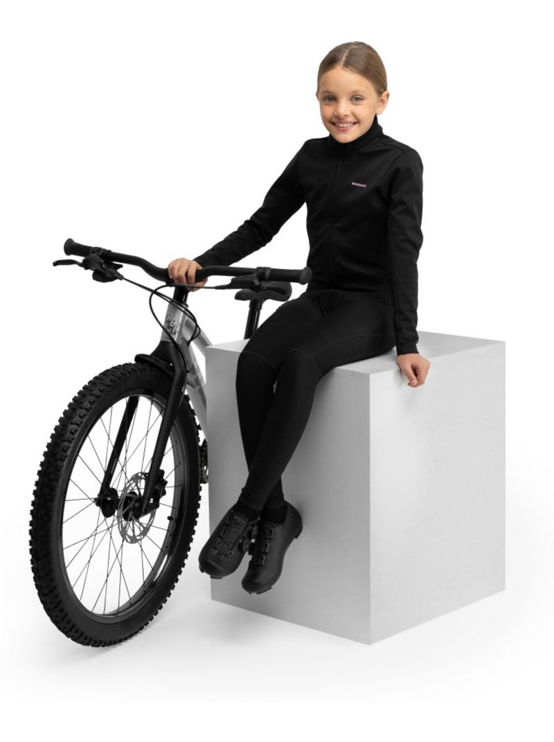 Giacca invernale softshell da ciclismo bambina ciclismo bambini e bambine k-core Nero - Kiabi