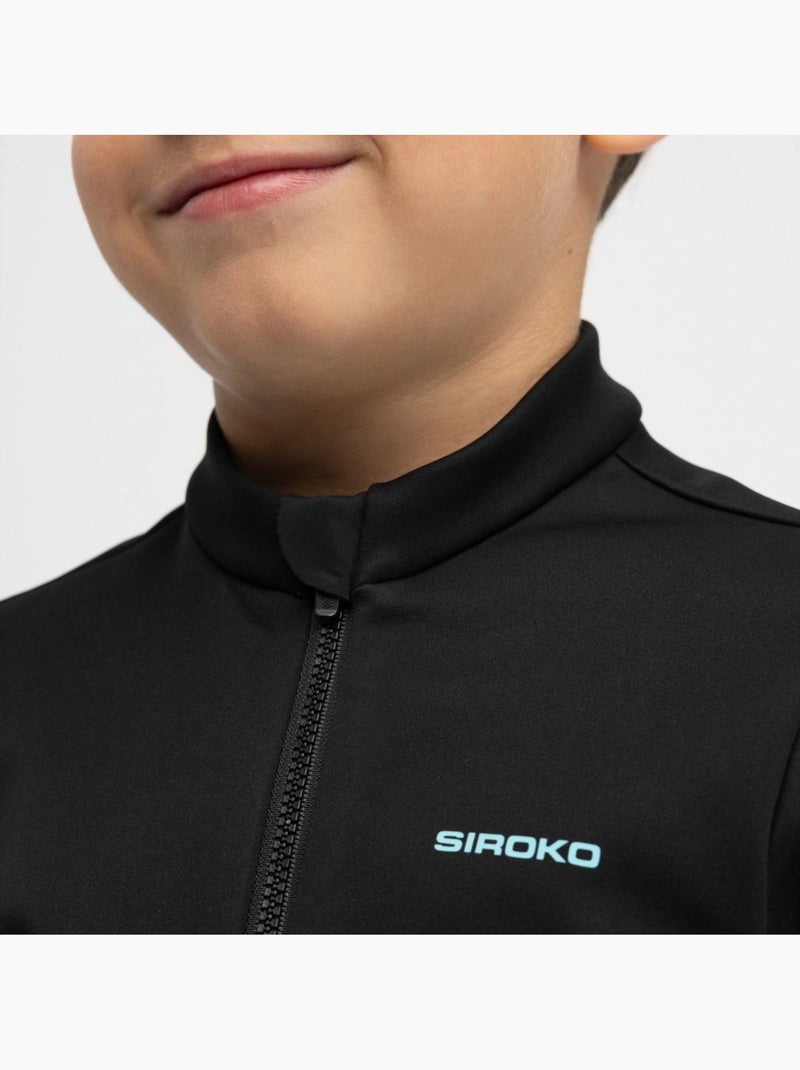 Giacca invernale softshell da ciclismo bambino ciclismo bambini e bambine k-core Nero - Kiabi