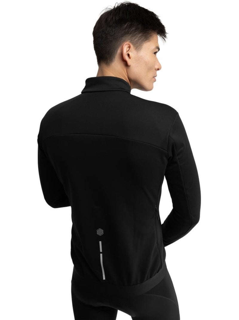 Giacca invernale softshell da ciclismo uomo ciclismo uomo core everest Nero - Kiabi