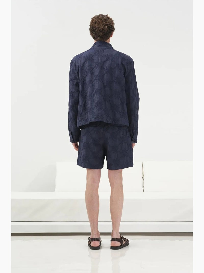Giacca jacquard con bottoni giesto Blu marino - Kiabi