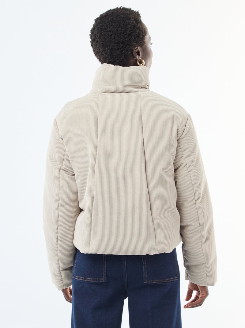 Giacca 'JDY' in tessuto a coste con collo avvolgente Beige - Kiabi