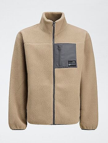 Giacca 'JJrebel' effetto montone con tasca a contrasto