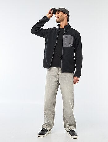 Giacca 'JJrebel' effetto montone con tasca a contrasto