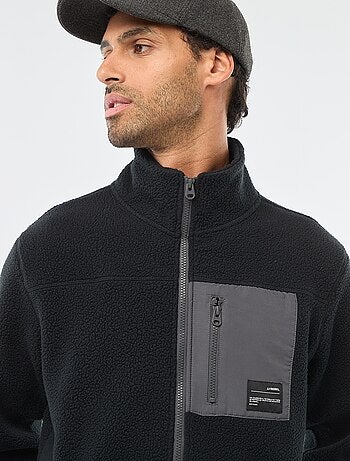 Giacca 'JJrebel' effetto montone con tasca a contrasto