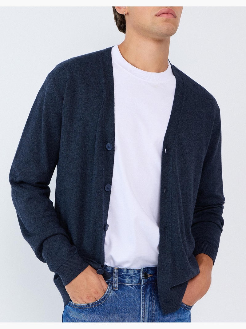 Giacca lavorata a maglia con cashmere, mo fashion Blu - Kiabi