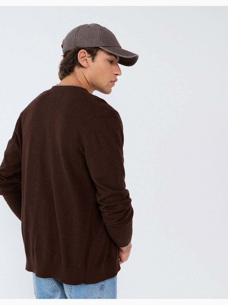 Giacca lavorata a maglia con cashmere, mo fashion Marrone - Kiabi