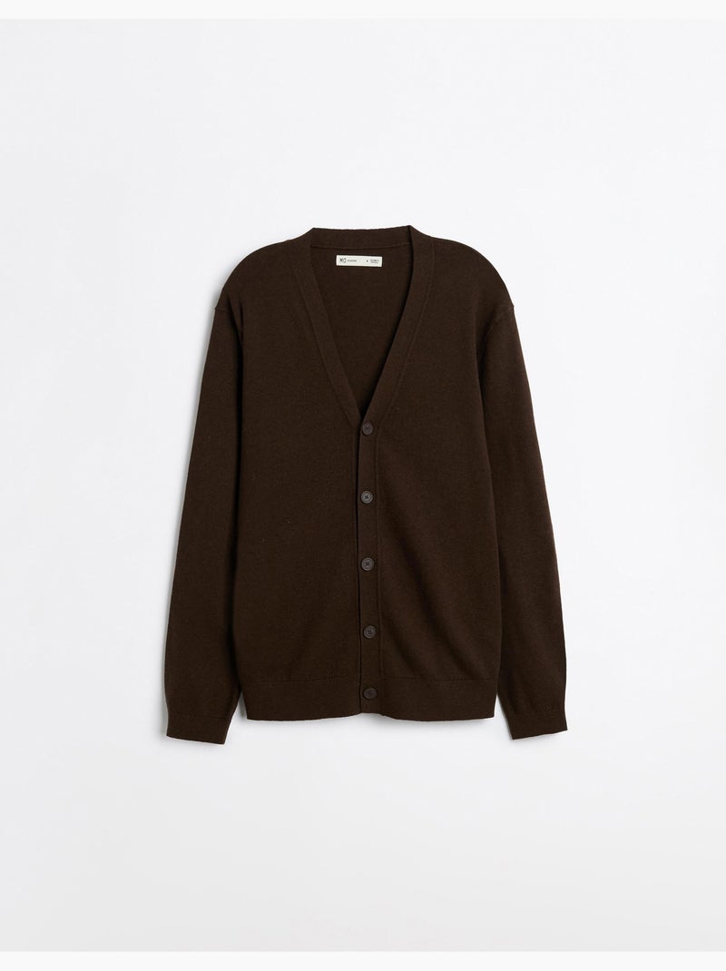 Giacca lavorata a maglia con cashmere, mo fashion Marrone - Kiabi