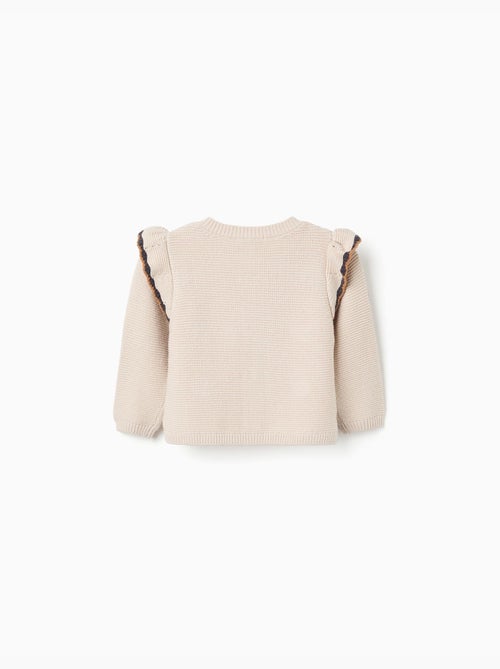 Giacca lavorata a maglia con crochet e volant b&s - Kiabi