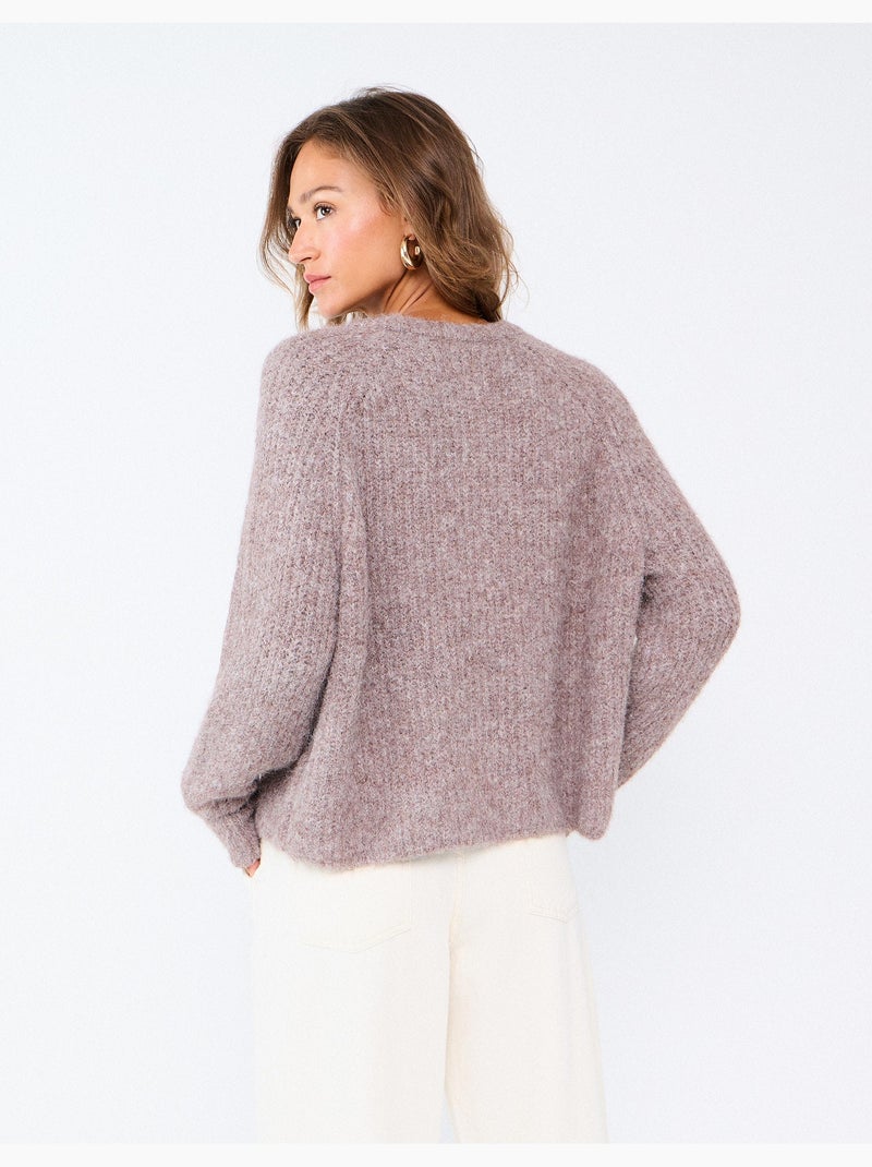 Giacca lavorata a maglia con lana, mo fashion Beige - Kiabi
