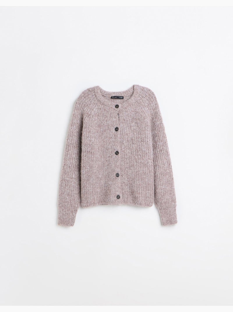 Giacca lavorata a maglia con lana, mo fashion Beige - Kiabi