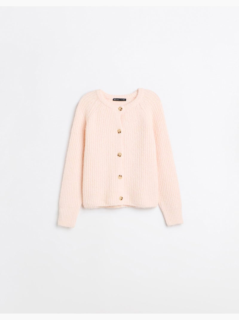 Giacca lavorata a maglia con lana, mo fashion Rosa - Kiabi
