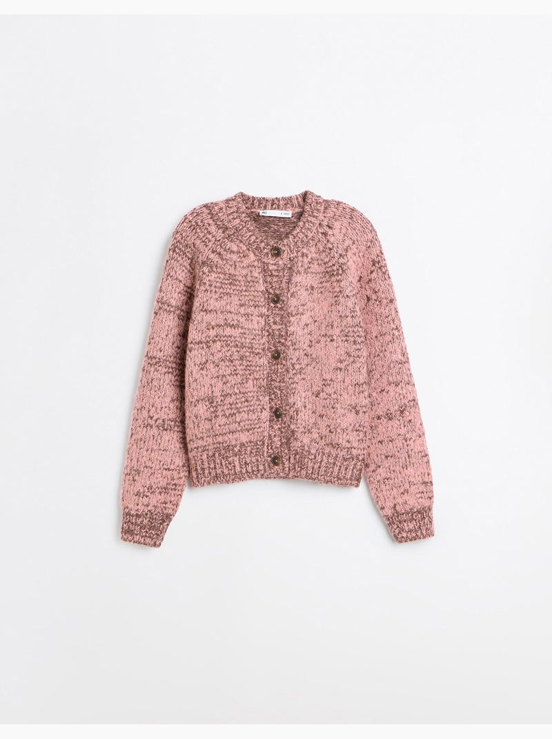 Giacca lavorata a maglia con lana, mo fashion Rosa - Kiabi