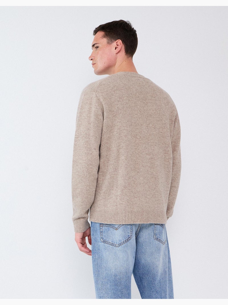 Giacca lavorata a maglia con misto lana, mo fashion Beige - Kiabi