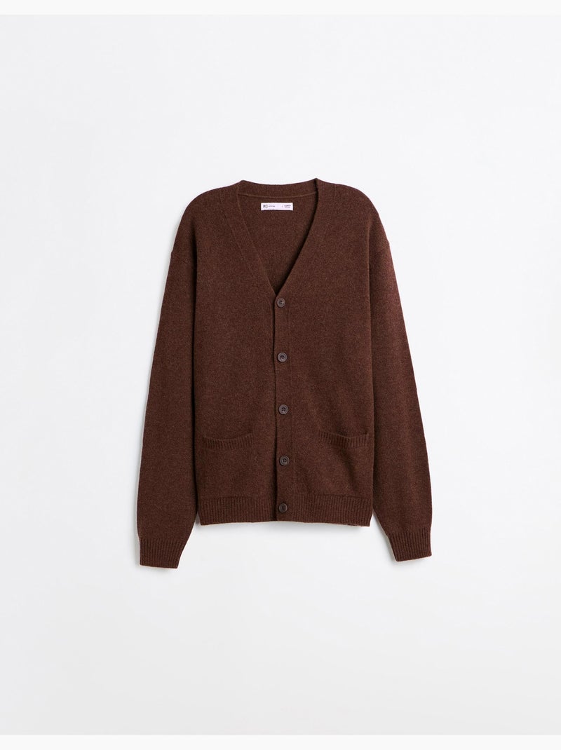 Giacca lavorata a maglia con misto lana, mo fashion Marrone - Kiabi