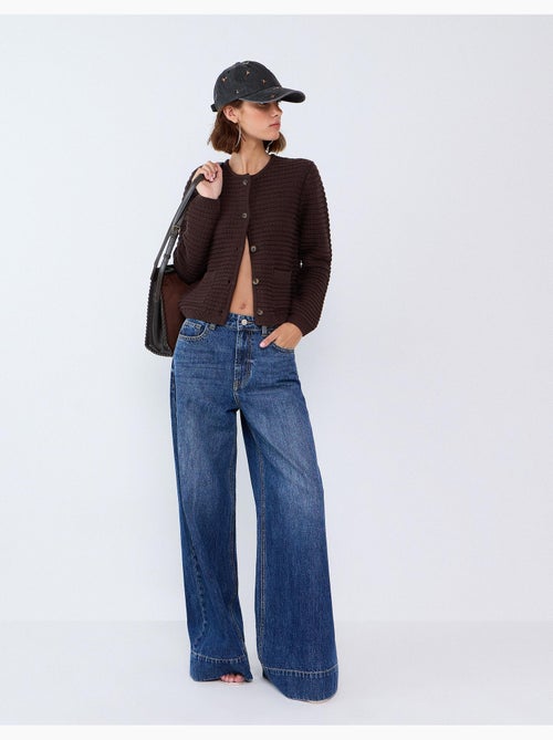 Giacca lavorata a maglia con texture, mo fashion - Kiabi Giacca lavorata a maglia con texture, mo fashion - Kiabi