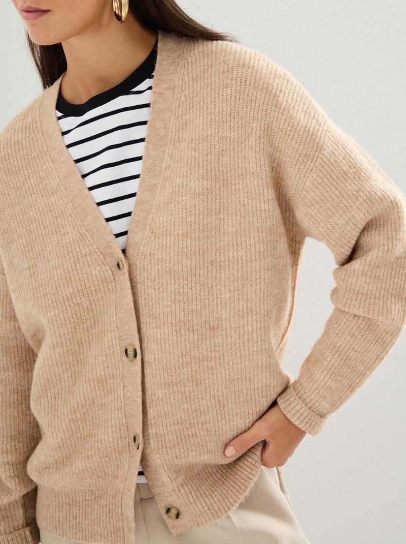 Giacca lavorata a maglia, MO Fashion Beige - Kiabi