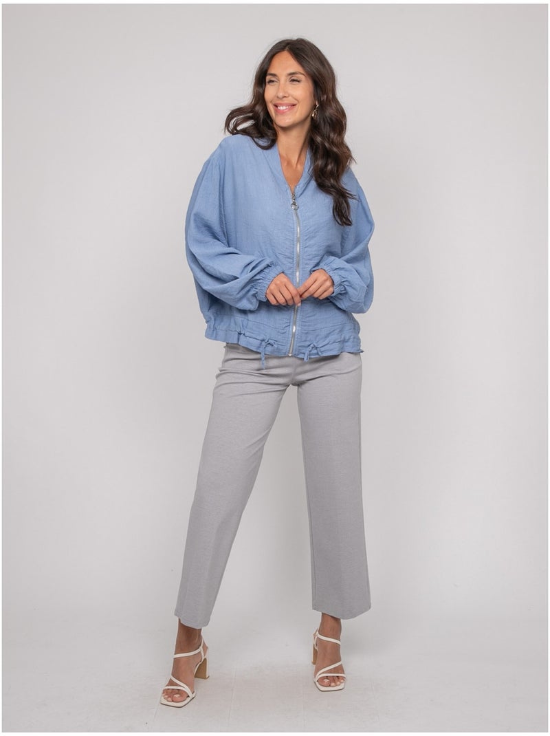 Giacca leggera con zip ULEO Blu - Kiabi