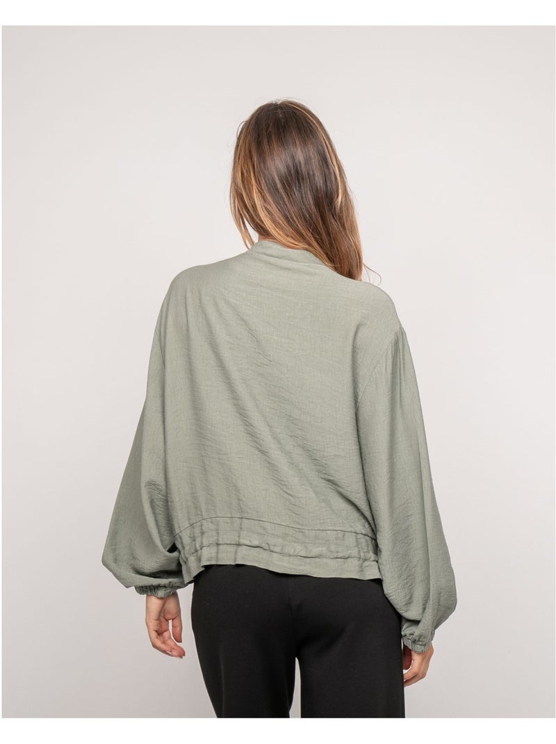 Giacca leggera con zip ULEO Cachi - Kiabi