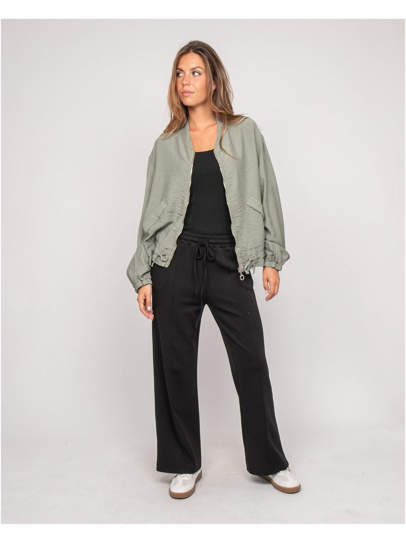 Giacca leggera con zip ULEO Cachi - Kiabi