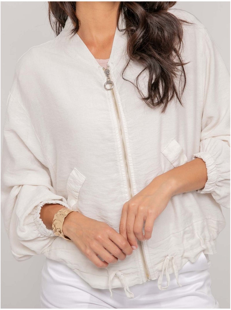 Giacca leggera con zip ULEO Ecru - Kiabi