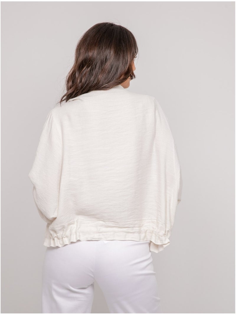 Giacca leggera con zip ULEO Ecru - Kiabi