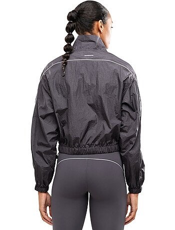 Giacca leggera da corsa da donna fitness donna ueno dark gray