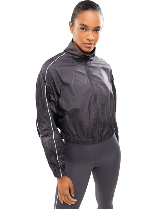 Giacca leggera da corsa da donna fitness donna ueno dark gray - Kiabi Giacca leggera da corsa da donna fitness donna ueno dark gray - Kiabi