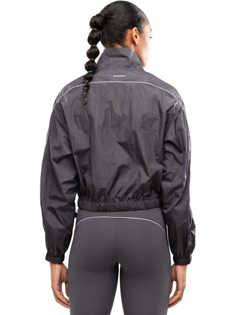 Giacca leggera da corsa da donna fitness donna ueno dark gray Bianco Grigio - Kiabi