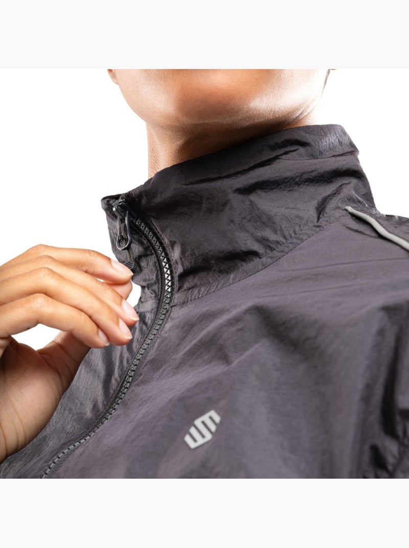 Giacca leggera da corsa da donna fitness donna ueno dark gray Bianco Grigio - Kiabi