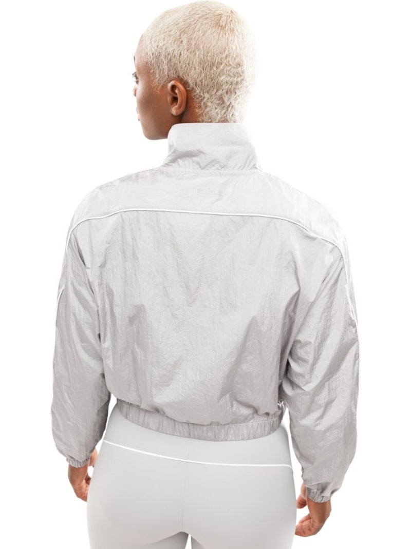 Giacca leggera da corsa da donna fitness donna ueno light gray Bianco Grigio - Kiabi