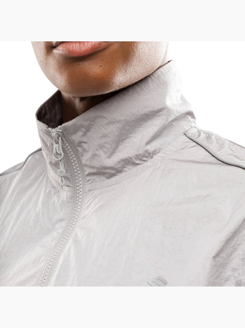Giacca leggera da corsa da donna fitness donna ueno light gray Bianco Grigio - Kiabi