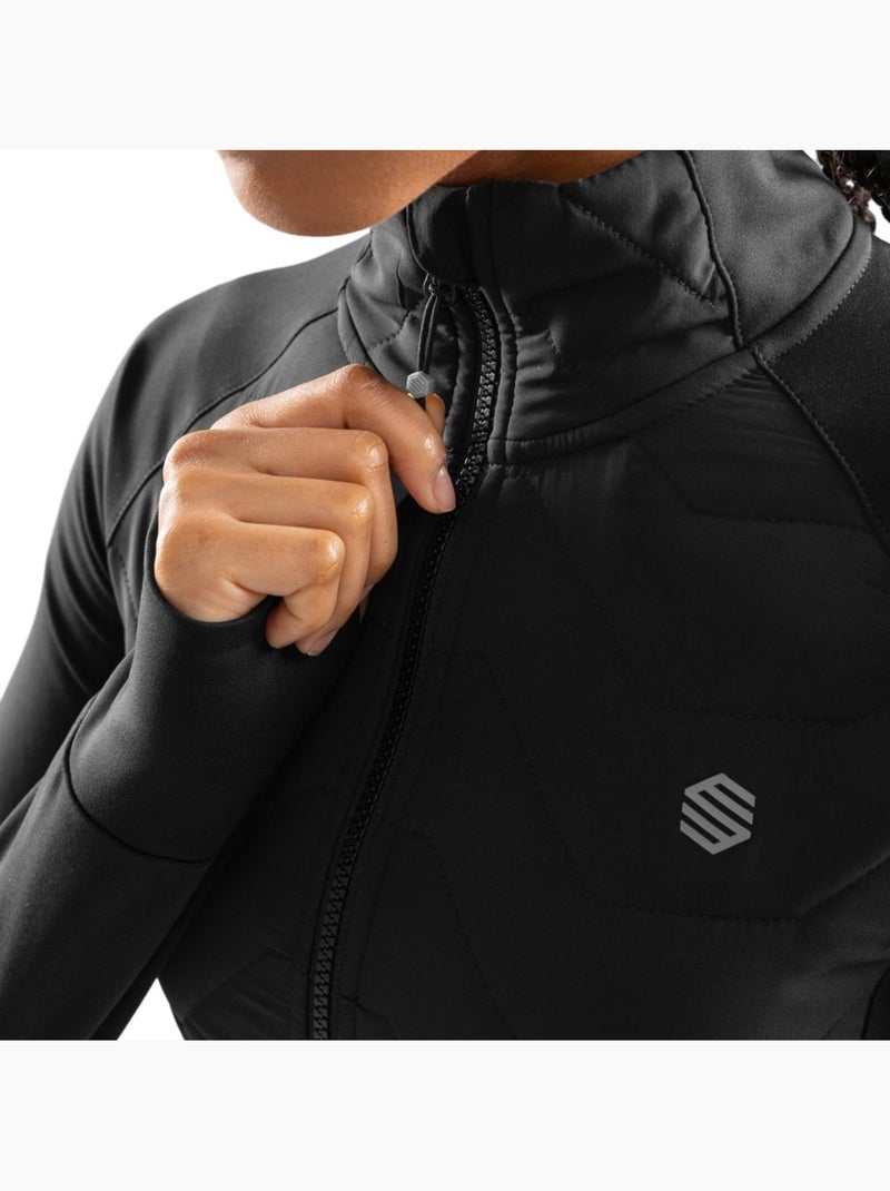 Giacca leggera isolante da allenamento da donna fitness donna resolve Nero - Kiabi