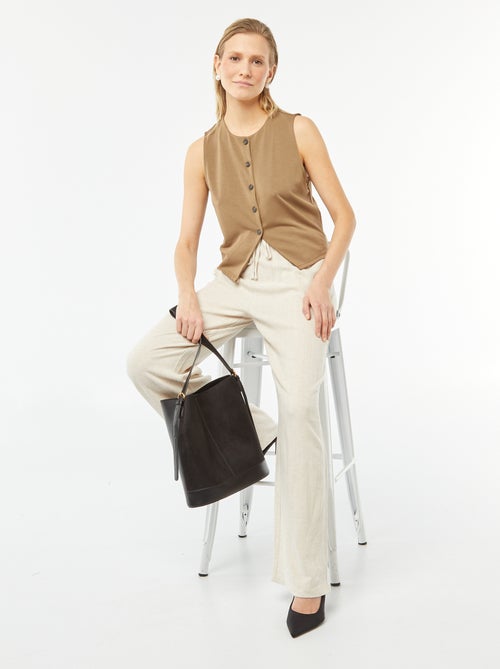 Giacca leggera senza maniche con apertura con bottoni - Kiabi