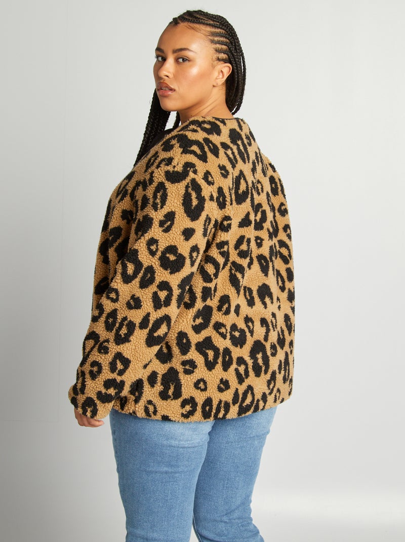 Giacca leopardata double face BIANCO - Kiabi