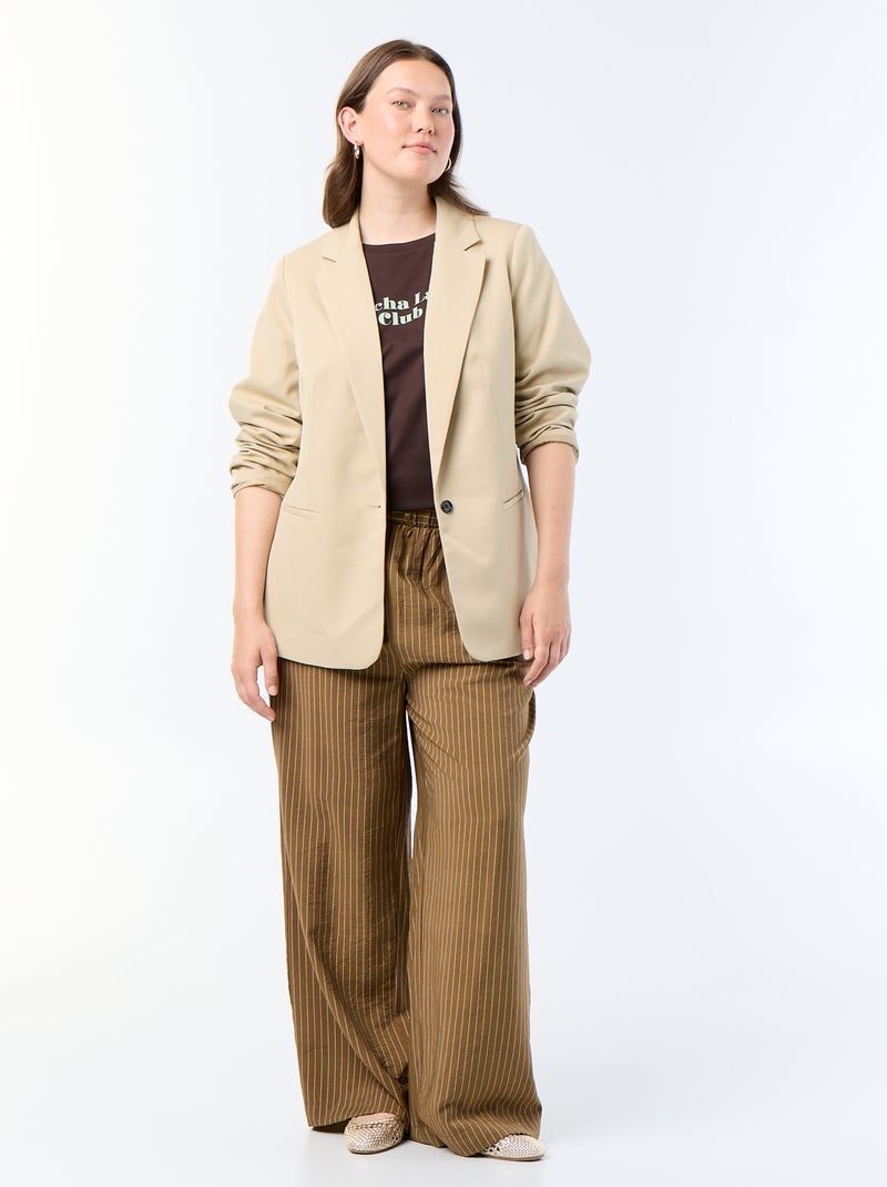 Giacca lunga da completo Beige - Kiabi