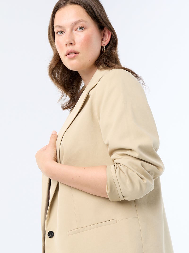 Giacca lunga da completo Beige - Kiabi