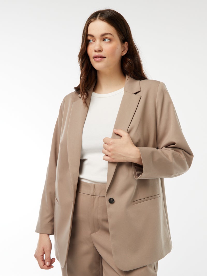 Giacca lunga da completo Beige - Kiabi