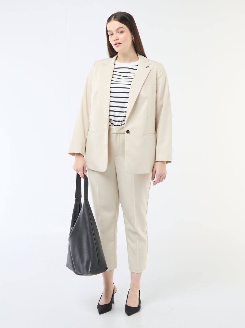 Giacca lunga da completo Beige - Kiabi