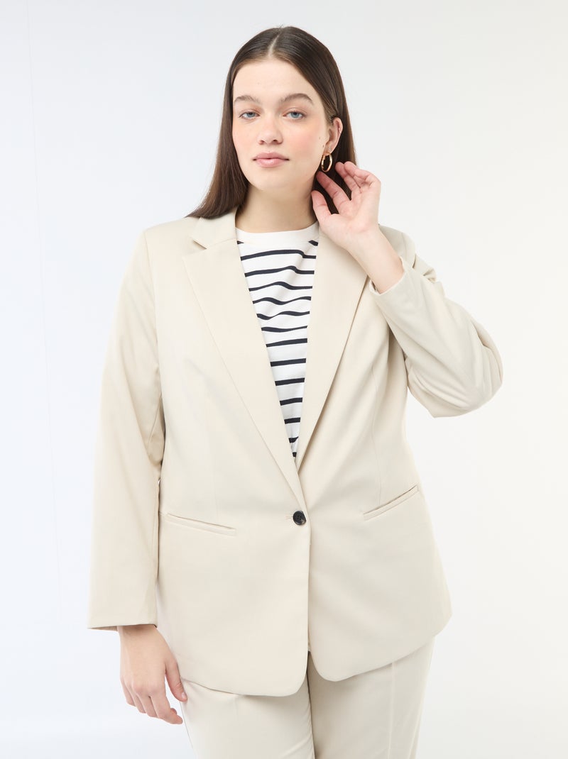 Giacca lunga da completo Beige - Kiabi