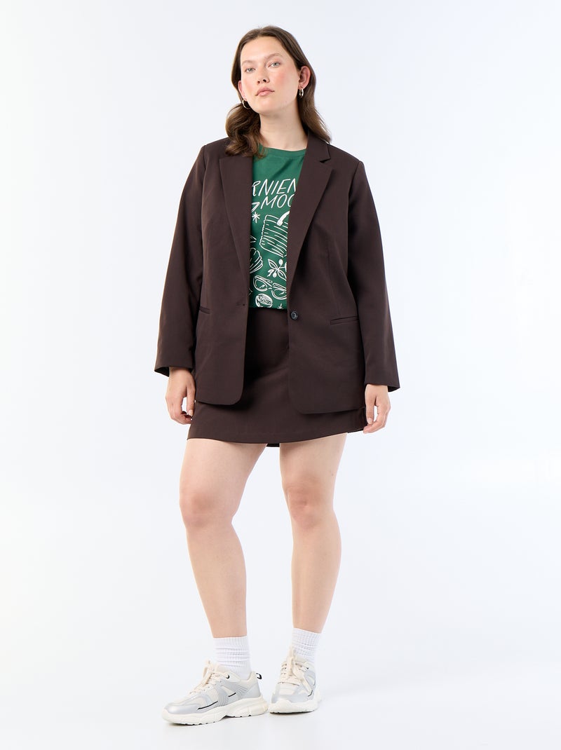 Giacca lunga da completo Marrone - Kiabi