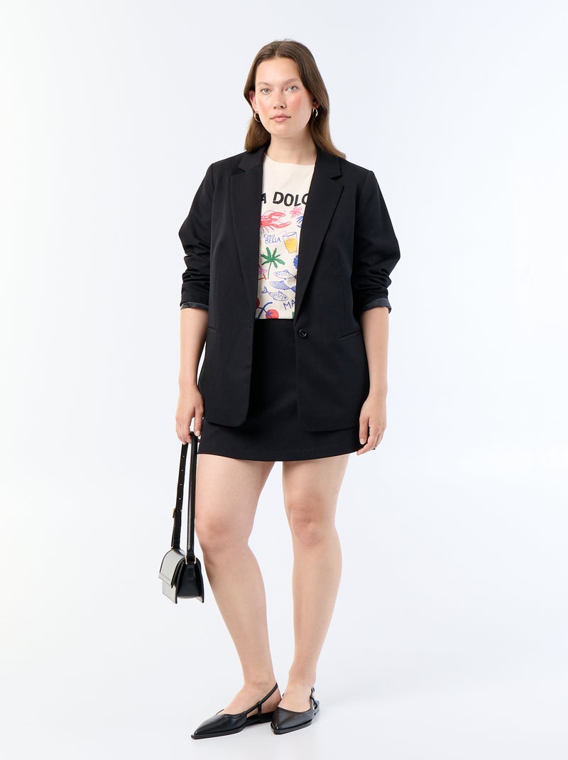 Giacca lunga da completo Nero - Kiabi