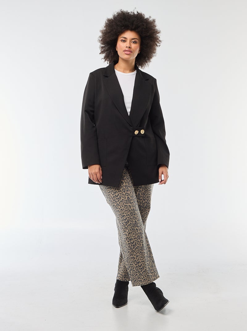 Giacca lunga dal taglio oversize Nero - Kiabi