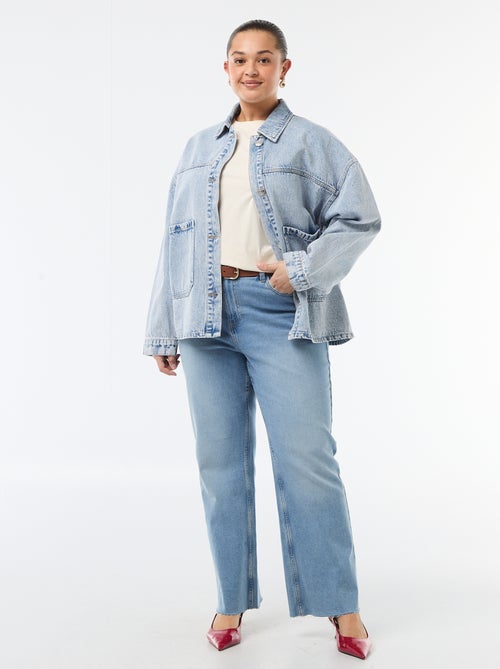 Giacca lunga in jeans - Kiabi Giacca lunga in jeans - Kiabi